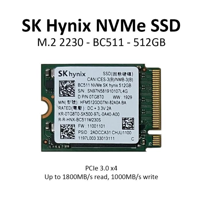 Gambar SK Hynix M.2 2230 NVMe SSD Solid State Drive M2 PCIe Internal Second - BC511 512GB dari Plushy Store undefined Tokopedia