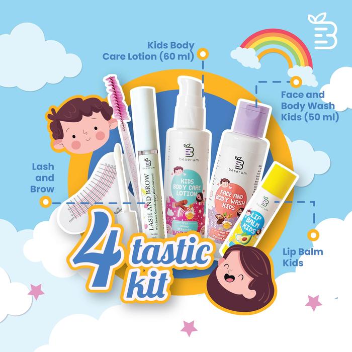 Gambar [PAKET] 4TASTIC KIT - Sabun, Lotion, Lip Balm, Lash Brow Serum dari Beserum undefined Tokopedia