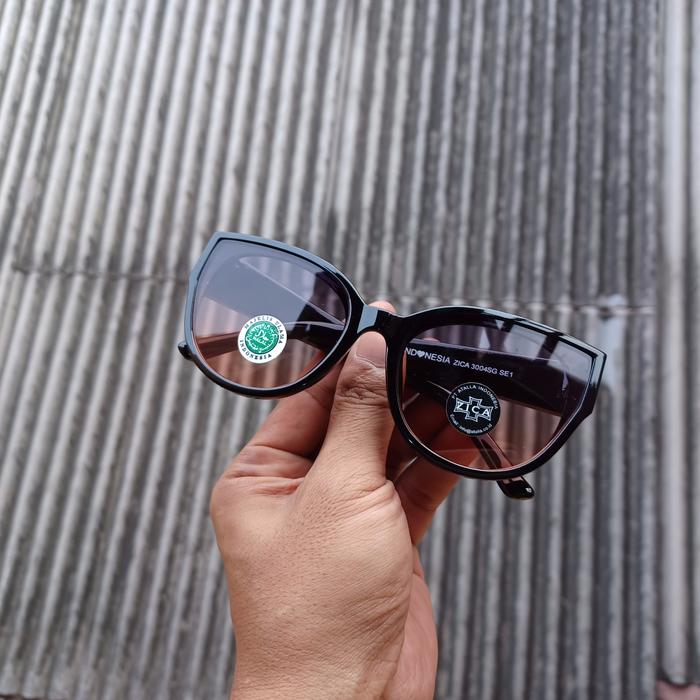 Gambar Kacamata Sunglasses Fashion Hitam Wanita Mewah Cat Eye Anti Silau UV - Hitam Cokelat dari SAKHA OPTIK Official Shop undefined Tokopedia