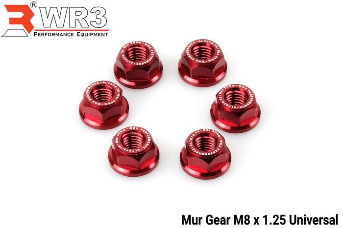 Gambar Mur Gear WR3 8mm R15V3/R15V2/GSX 150RR/GSX 150R/Ninja 150RR/XSR 155 - Merah dari WR3 undefined Tokopedia