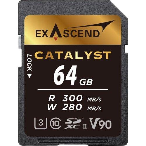 Gambar Exascend Catalyst UHS-II V90 Memory Card SDXC 300mpbs 280mpbs - 64GB dari Astra Foto undefined Tokopedia