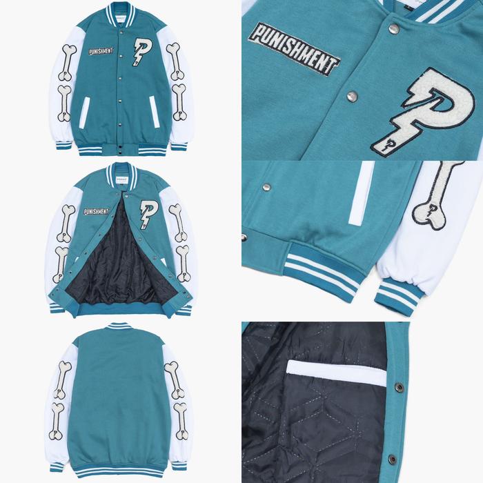 Gambar Varsity Jacket Bahan Tebal Letterman Jacket Pria Wanita Original - Tosca Putih, M dari trendybdgstore undefined Tokopedia
