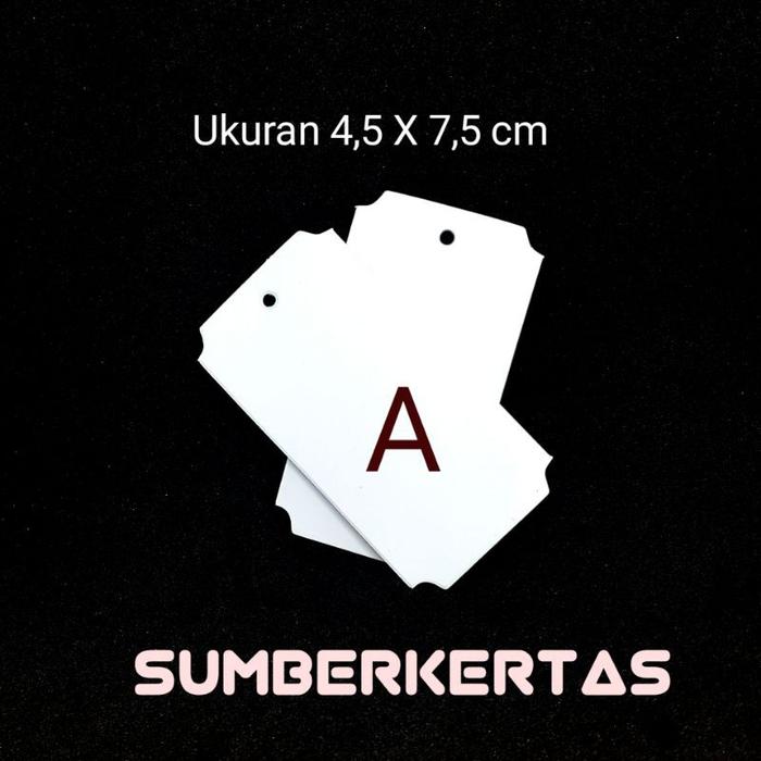 Gambar HANG TAG POLOS ART CARTON 360/HANGTAG PUTIH/HANGTAG POLOS/HANTAG LABEL - A dari Jatus store undefined Tokopedia