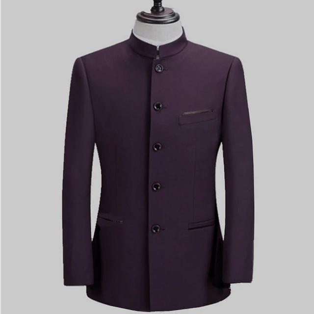 Gambar BLAZER PRIA GAYA CHINA / JAS MANDARIN PRIA / ISTANA BLAZER STORE - maroon, XXL dari ISTANA BLAZER STORE undefined Tokopedia