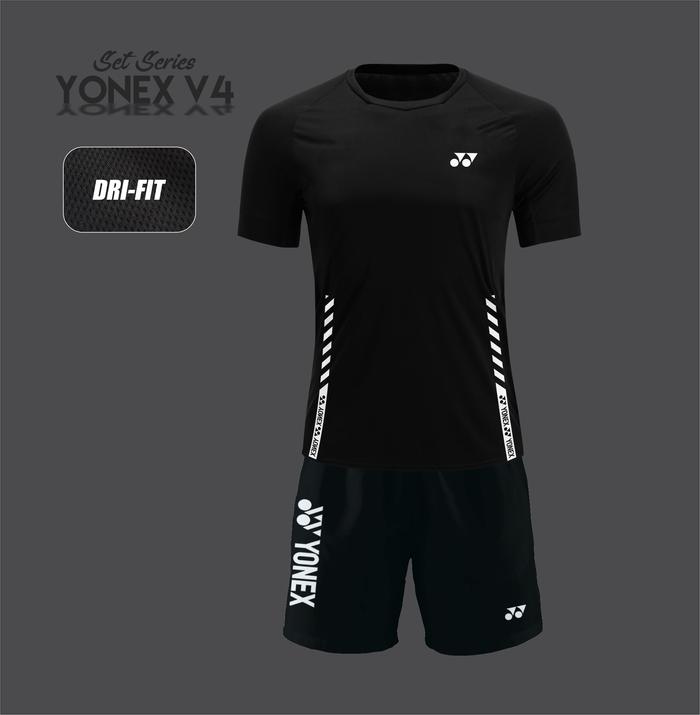 Gambar Baju Badminton YONEX YST-V4 setelan bulutangkis Pria wanita Murah COD - Hitam, M dari KENRAI STORE undefined Tokopedia