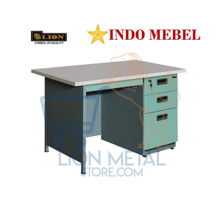 Jual Meja tulis kerja / Kantor Meja Kerja Besi metal Lion L106N - Kota