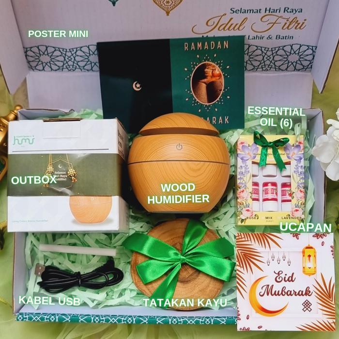 Gambar Kado Lebaran Humidifier / Hadiah Lebaran / Hampers Lebaran Idul Fitri - Green WD Humi dari KADONESIA undefined Tokopedia