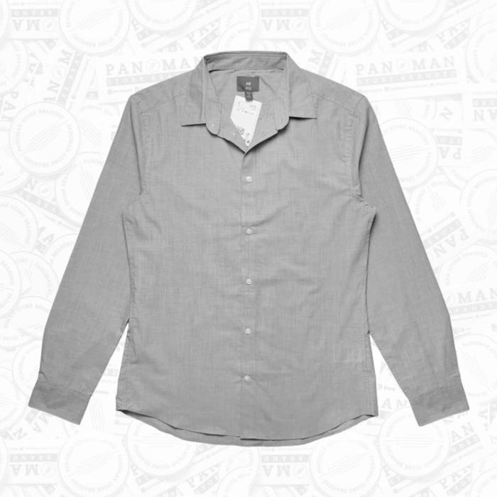 Gambar kemeja H&M easy iron slim fit original - light grey, S dari fashionsbranded collection undefined Tokopedia