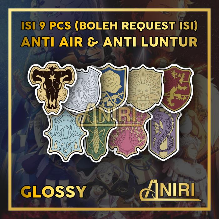 Gambar Stiker Logo Anime Black Clover - Isi 9 Original dari Aniri Store undefined Tokopedia