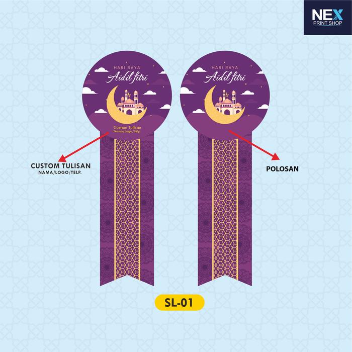 Gambar Cetak Stiker Idul Fitri/Stiker Toples/Stiker Hampers/Stiker lebaran - SL-01, CUSTOM TULISAN dari Nex Printshop undefined Tokopedia