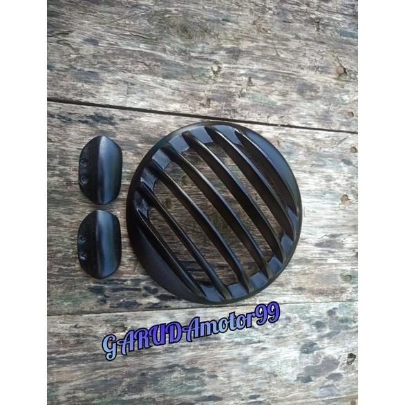 Gambar LAMPU DEPAN GRILL BESI 5,7 INC SET PANGKON CNC AS 31 33 CUSTOM - Grill besi dari YUJINM0T0R undefined Tokopedia