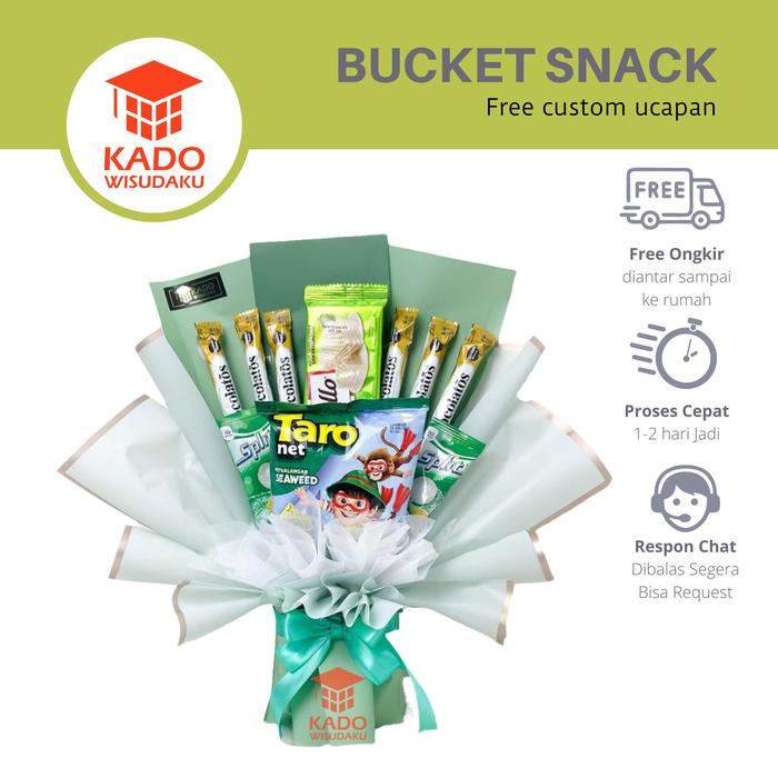 Gambar Buket Snack Murah Kado Sempro Wisuda Sidang Skripsi - Pink dari Kado Wisuda undefined 4 Tokopedia