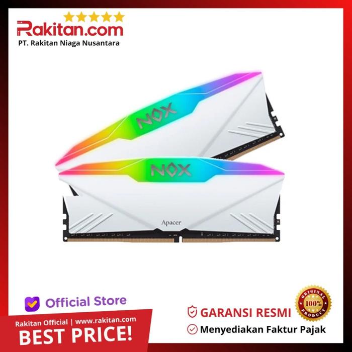 Gambar Apacer DDR4 NOX RGB AURA2 PC28800 3600Mhz 32GB (2x16GB) Dual Channel - Putih dari Rakitan Computer undefined Tokopedia