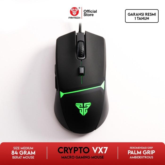 Gambar FANTECH MOUSE GAMING CRYPTO VX7 MACRO - BLACK dari GAMING STORE NET undefined Tokopedia