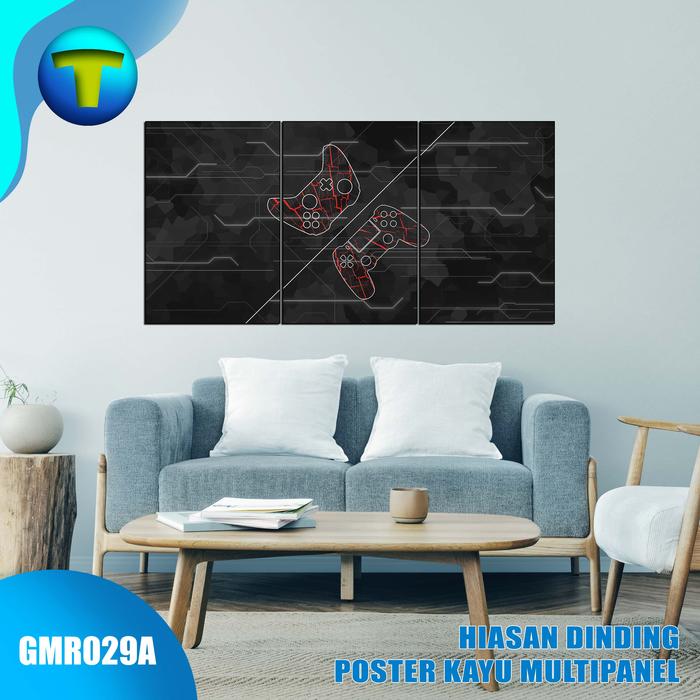 Gambar TOKODIN PAKET PREMIUM - GAMERS Gaming Room Setup Dekorasi Poster Kayu. - GMR029A, LOW dari tokodin.id undefined Tokopedia