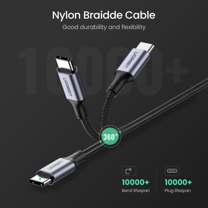 Cavo USB-C 3 In 1 – 100W PD, Thunderbolt 3, Ricarica Rapida 5A, Proiezione 4K, Intrecciato - Foto 3
