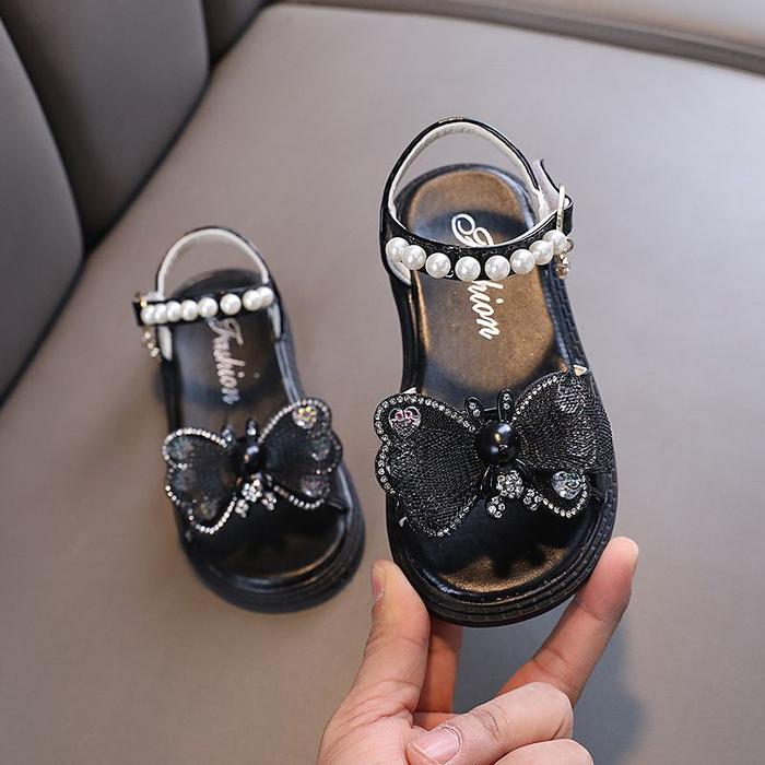 Gambar (LOLI-JKT) SD-R224 SANDAL ANAK NON SLIP MUTIARA RABBIT SIZE 21/36 - Hitam, 21 dari lolipop.olshop undefined Tokopedia