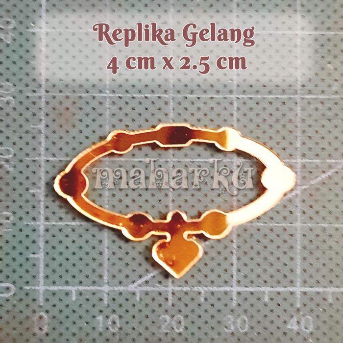Gambar REPLIKA PERHIASAN BAHAN AKRILIK GOLD UNTUK DEKORASI MAHAR PERNIKAHAN - Gelang dari Maharku_NEW undefined Tokopedia