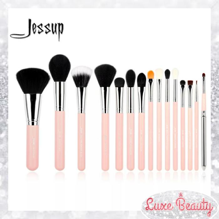 Gambar Jessup 15 pcs Black Rose Gold Makeup Brush Set - 15 pcs PinkPRO dari Luxe Beauty Bandung undefined Tokopedia