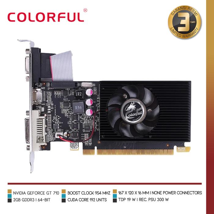 Colorful Geforce Vga Gt 710 2g Gt 710 2gb Valorant Jual VGA
