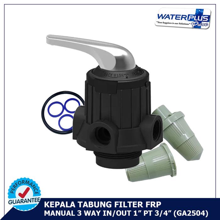 Gambar Kepala Tabung Filter Air Manual 3 Way Inlet/Outlet 1" GA2504 - GA2504 dari Filter Air Waterpro Kota Administrasi Jakarta Barat Tokopedia