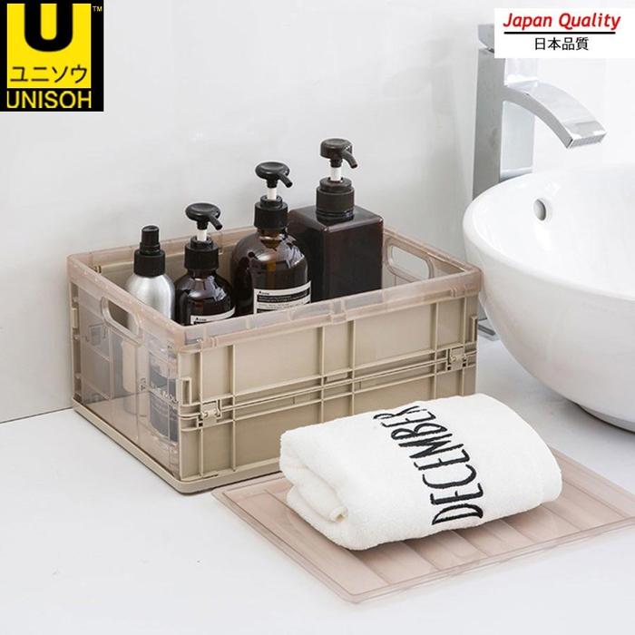 Gambar UNISOH Foldable Container Box Tempat Penyimpanan Sedang - KHAKI dari unisoh undefined Tokopedia