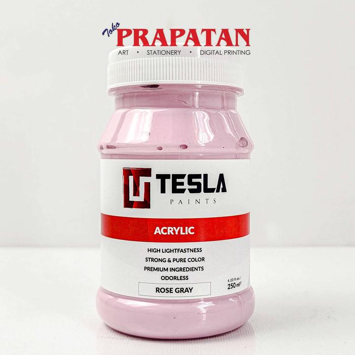 Gambar Cat Akrilik Tesla 250ml | Tesla Acrylic PART 2 - Rose Gray dari Toko Prapatan_NEW undefined Tokopedia
