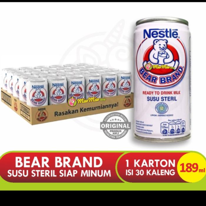 Gambar Susu Beruang Bear Brand 189 ml (Susu Steril Siap Minum) - Karton isi 3 dari BerduaMart undefined Tokopedia