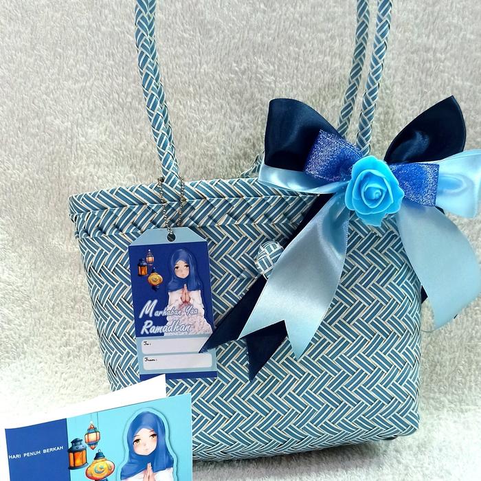 Gambar tas anyaman hampers lebaran / hadiah/ parsel dari dapurlezattos undefined Tokopedia