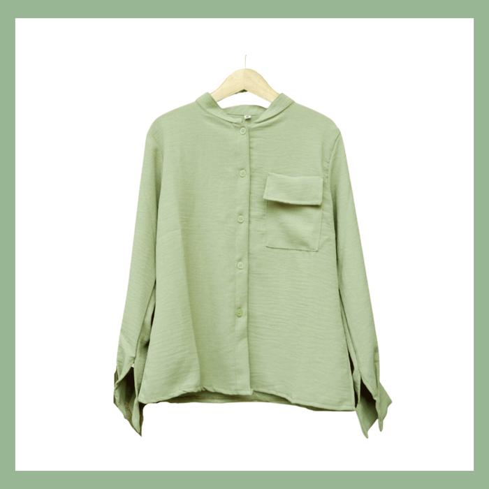 Gambar Blouse Fashion Atasan Baju Anak Perempuan Lengan Panjang 6-12 Tahun - Blus28 Hijau, M dari Kimchan Shop undefined Tokopedia