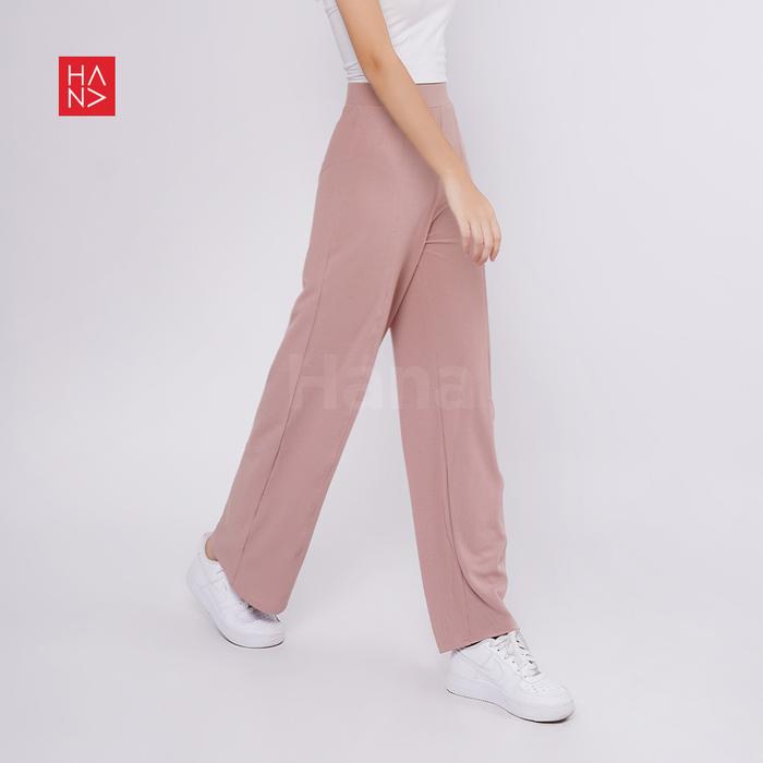 Gambar Hana Fashion - Sofia Highwaist Loose Pants Kulot Panjang - LP176 - Dusty Pink, XXL dari hanafashion_shop undefined Tokopedia