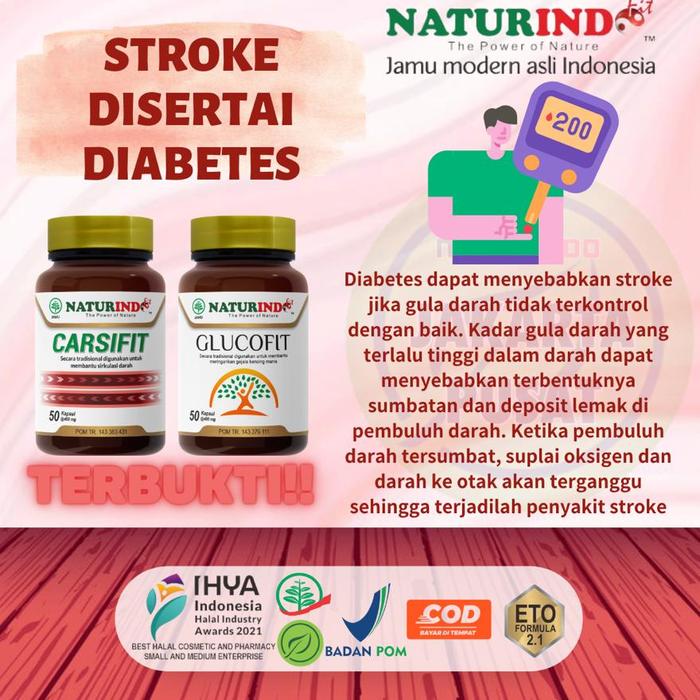 Gambar Obat Stroke Ampuh Setruk Ringan Menahun Bells Palsy Carsifit Naturindo - +DIABETES dari Naturindo Jakarta Pusat Dua undefined Tokopedia