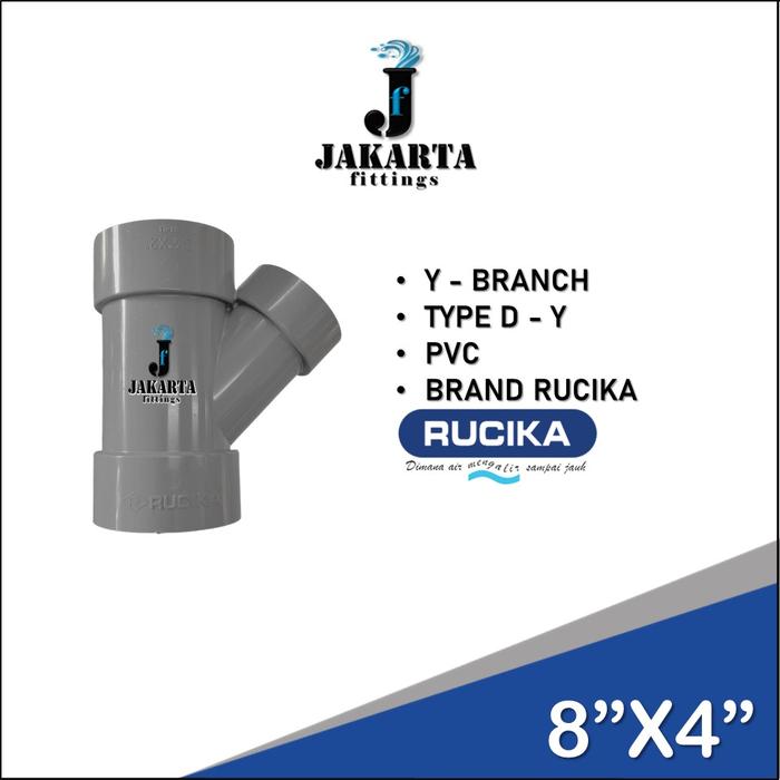 Gambar Y - Branch PVC Type D - Y Brand Rucika Size 1-1/2"X1-1/4" Sampai 8"X6" - 8"X4" dari JAKARTA Fittings undefined Tokopedia