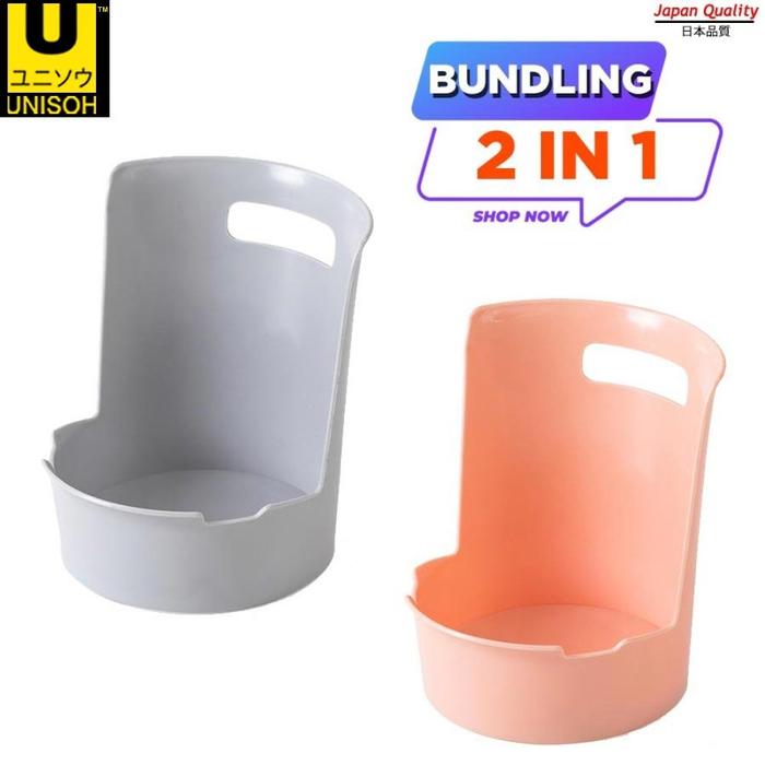 Gambar UNISOH Tempat Tutup Panci Sendok Sayur - GREY & PINK dari unisoh undefined Tokopedia