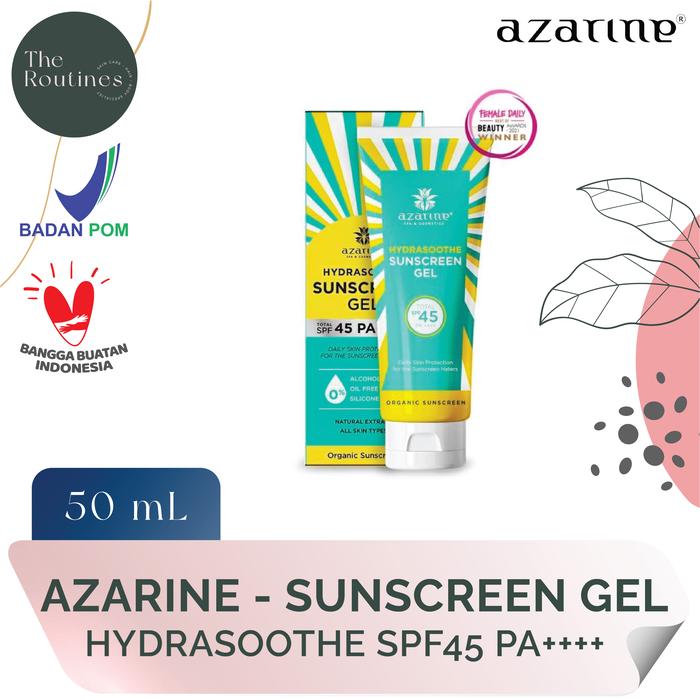 Gambar Azarine - Hydrashoothe Sunscreen Gel SPF45++++ 50ml - Hydrasoothe Gel dari The New Routines undefined Tokopedia