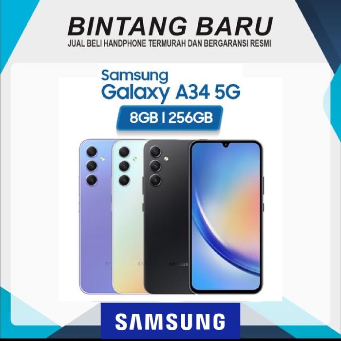 Gambar Samsung Galaxy A34 5G 8/128gb 8/256gb New Garansi Resmi Samsung Sein - Violet, Ram 8/128 GB dari Bintang baru 1 undefined Tokopedia
