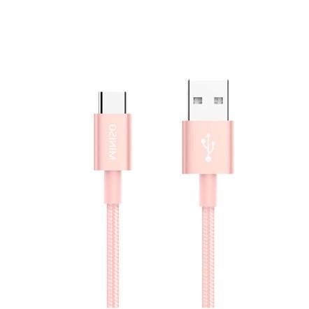 Gambar MINISO Kabel Data Port Terintegrasi USB tipe C Casing Aluminium Dikepa - Emas mawar dari minisoshopid undefined Tokopedia