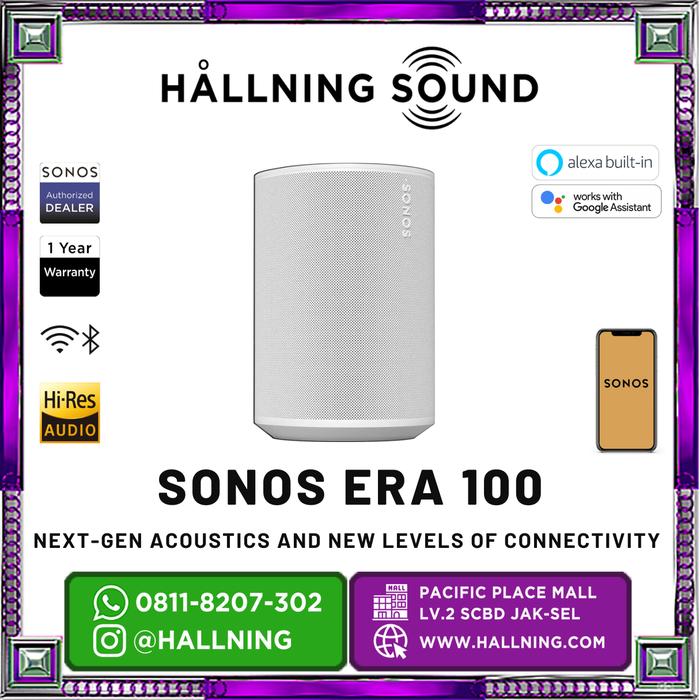 Gambar Sonos ERA 100 Wireless Wifi Bluetooth HiFi Speaker - Putih dari Hallning Sound undefined Tokopedia