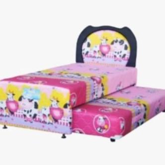Gambar KASUR SPRING BED SORONG ANAK 2 IN 1 MOTIF SAPI PINK (SKU GE) - 100 X 200 dari MEGATRONIK MART undefined Tokopedia