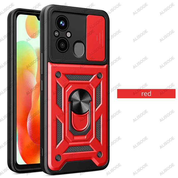 Gambar Xiaomi Redmi 12C Case SLIDE ARMOR CAMERA PROTECTION Case Hp Redmi 12C - Merah dari Drawacc undefined Tokopedia