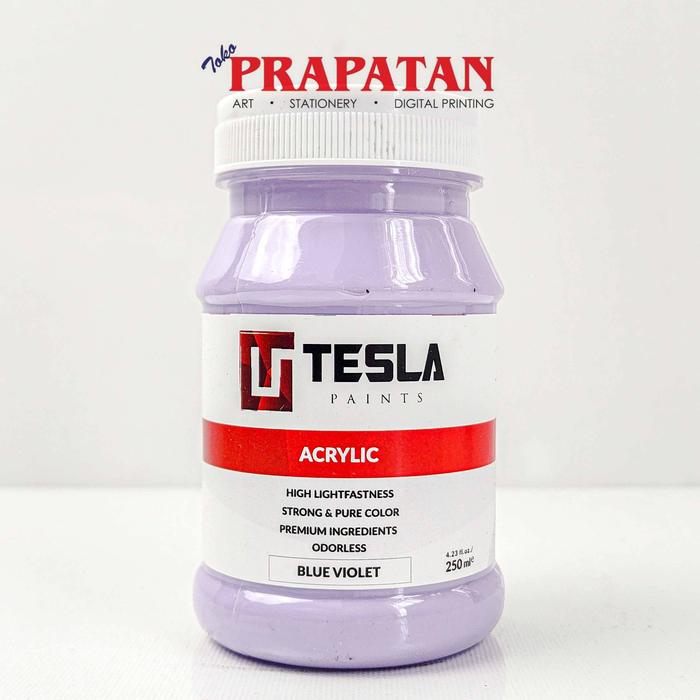 Gambar Cat Akrilik Tesla 250ml | Tesla Acrylic PART 2 - Blue Violet dari Toko Prapatan_NEW undefined Tokopedia