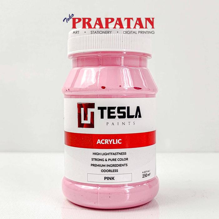 Gambar Cat Akrilik Tesla 250ml | Tesla Acrylic PART 2 - Pink dari Toko Prapatan_NEW undefined Tokopedia