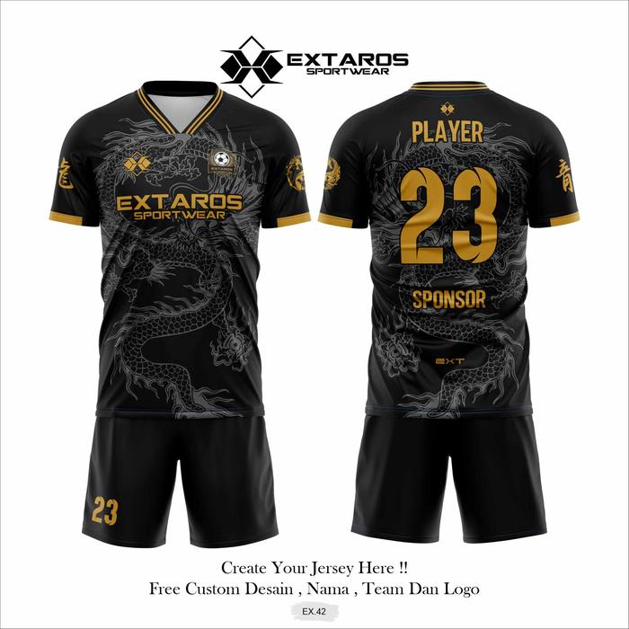 Jersey Futsal Sepak bola Full Printing Custom Bahan Milano Jersey  Celana, S