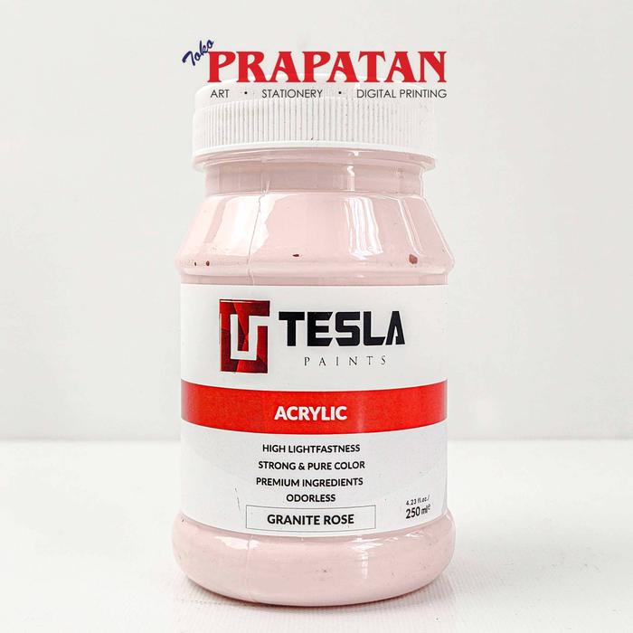 Gambar Cat Akrilik Tesla 250ml | Tesla Acrylic PART 2 - Granite Rose dari Toko Prapatan_NEW undefined Tokopedia