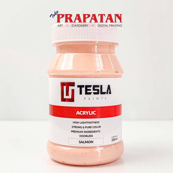 Gambar Cat Akrilik Tesla 250ml | Tesla Acrylic PART 2 - Salmon dari Toko Prapatan_NEW undefined Tokopedia