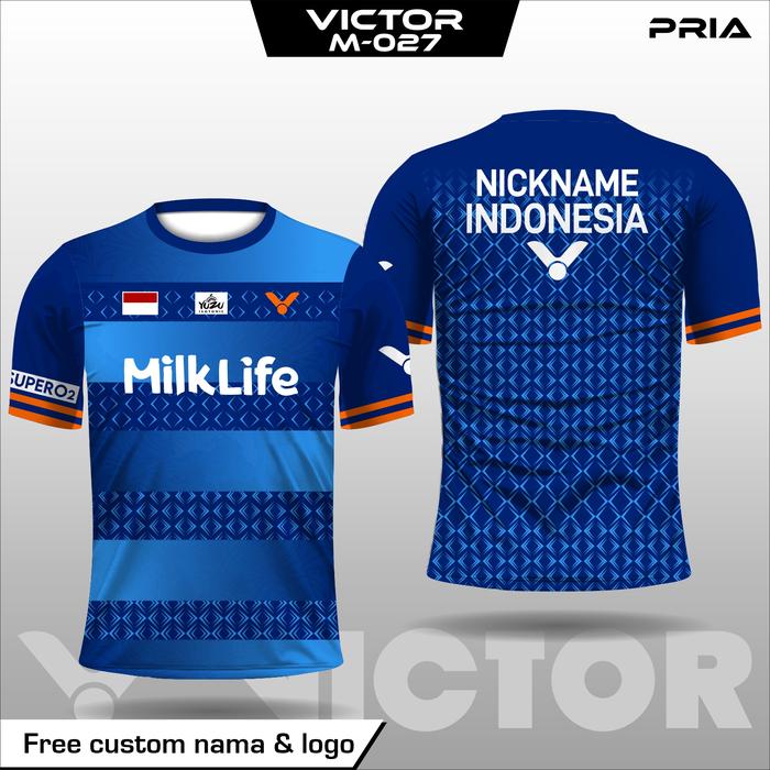 Gambar Jersey badminton victor baju bulu tangkis praveen melati - Biru, XS dari ListonsCloth undefined Tokopedia