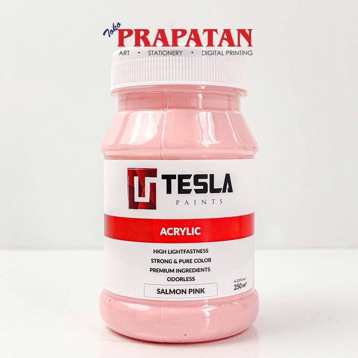 Gambar Cat Akrilik Tesla 250ml | Tesla Acrylic PART 2 - Salmon Pink dari Toko Prapatan_NEW undefined Tokopedia