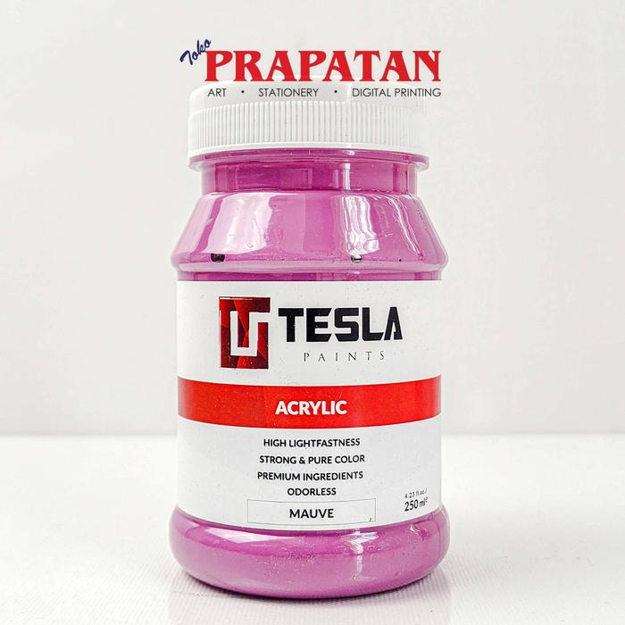 Gambar Cat Akrilik Tesla 250ml | Tesla Acrylic PART 2 - Mauve dari Toko Prapatan_NEW undefined Tokopedia