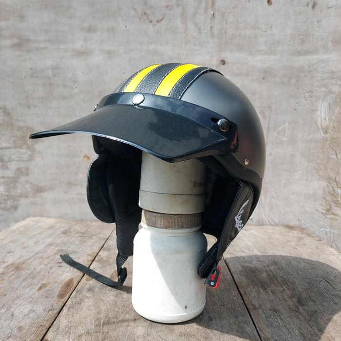 Jual Helm Vespa 75 Grey Dop line BY Bantul Helm Vespa