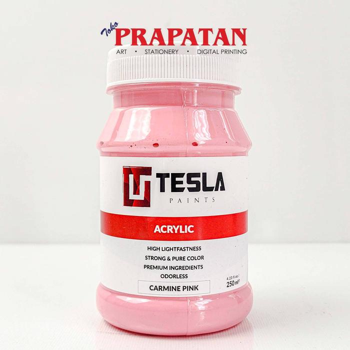 Gambar Cat Akrilik Tesla 250ml | Tesla Acrylic PART 2 - Carmine Pink dari Toko Prapatan_NEW Kota Administrasi Jakarta Timur Tokopedia